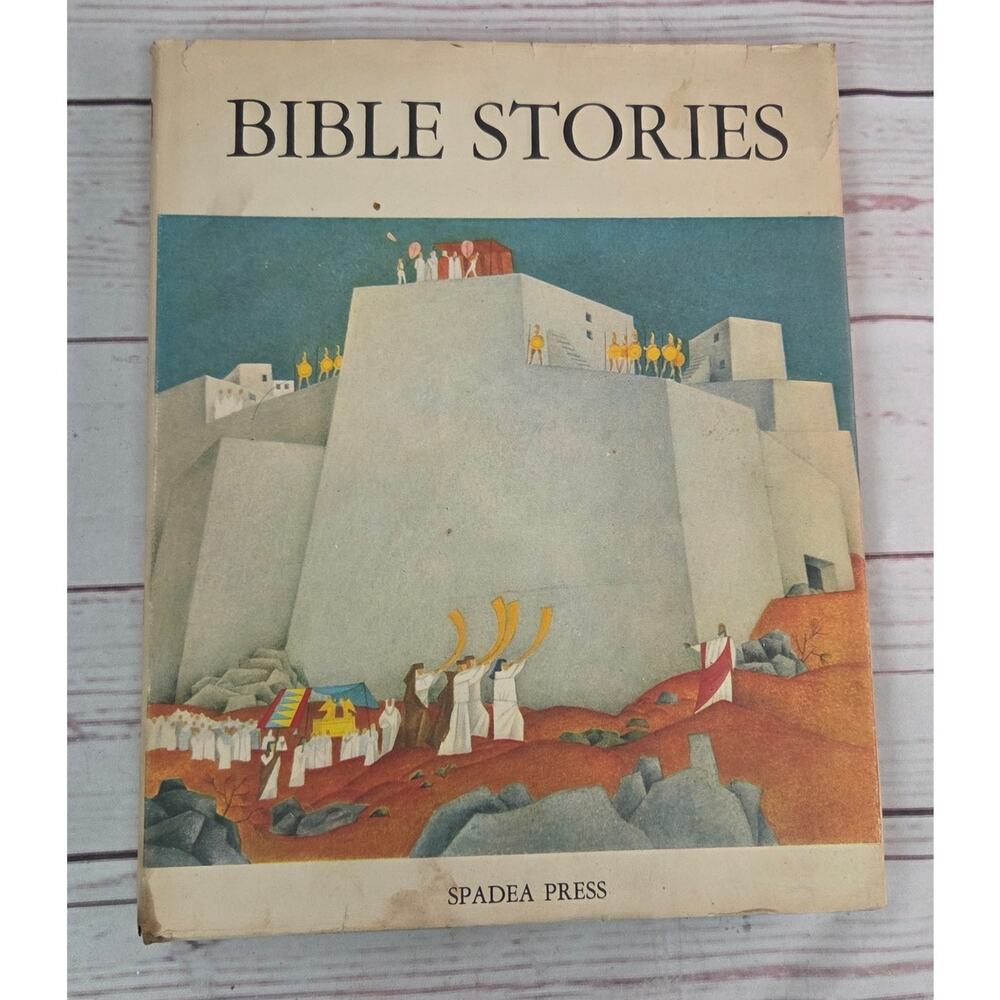 Bible Stories in Color 1968 Spadea Press Kids Hardcover Italy Vintage